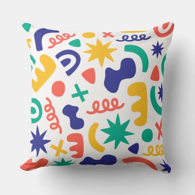 Abstracte vormen naadloos patroon kussen (Voorkant)