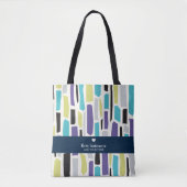 Abstracte vormen naadloos patroon met Jouw naam Tote Bag (Voorkant)