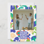 Abstracte vormen naadloos patroon met PhotoWedding Kaart (Achterkant)