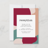 Abstracte vormen ontvangstkaart voor het moderne h kaart (Voorkant)