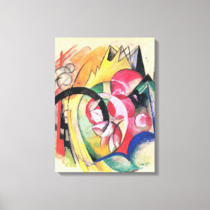 Abstracte vormen (ook bekend als Colored Flowers)  Canvas Afdruk