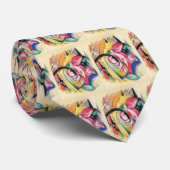 Abstracte vormen (ook bekend als Colored Flowers) Stropdas (Opgerold)