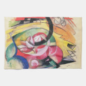 Abstracte vormen (ook bekend als Colored Flowers) Theedoek (Horizontaal)