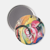 Abstracte vormen (ook gekend als Gekleurde bloemen Magneet (Voorkant / Achterkant)