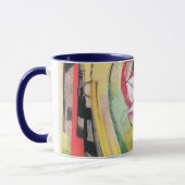 Abstracte vormen (ook gekend als Gekleurde Bloemen Mok (Links)
