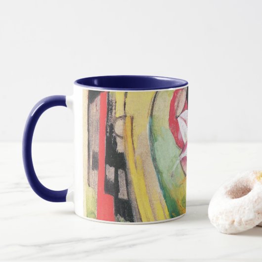 Abstracte vormen (ook gekend als Gekleurde Bloemen Mok (Met donut)