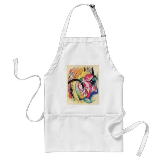 Abstracte vormen (ook gekend als Gekleurde bloemen Standaard Schort (Voorkant)
