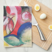 Abstracte Vormen (ook gekend als Gekleurde Bloemen Theedoek (Quarter Fold)