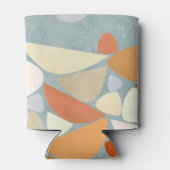 Abstracte vormen Oranje Blikjeskoeler (Achterkant)