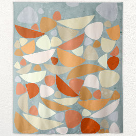 Abstracte vormen Oranje Wandkleed