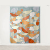 Abstracte vormen Oranje Wandkleed (Voorkant)