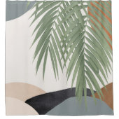 Abstracte vormen palm blazen vinesse #1 #tropical douchegordijn (Voorkant)