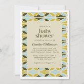 Abstracte vormen Pattern Green Blue Baby shower Kaart (Voorkant)