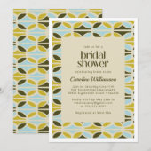 Abstracte vormen Pattern Green Blue Vrijgezellenfe Kaart (Voorkant / Achterkant)