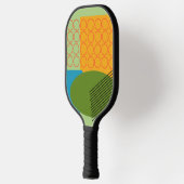 Abstracte vormen pickleball paddle (Links)