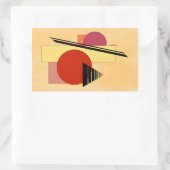 Abstracte vormen rechthoekige sticker (Tas)