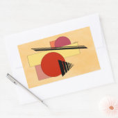 Abstracte vormen rechthoekige sticker (Envelop)