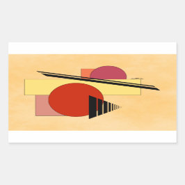 Abstracte vormen rechthoekige sticker