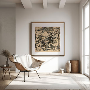 Abstracte vormen Rudolf Bauer Poster
