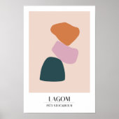 Abstracte vormen Scandinavische tentoonstelling ge Poster (Voorkant)