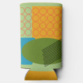 Abstracte vormen seltzer blikjeskoeler (Achterkant)