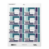 Abstracte vormen, sociale media vierkante sticker (Full Sheet)
