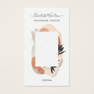 Abstracte vormen Terracotta Cream Lijst Visitekaartje
