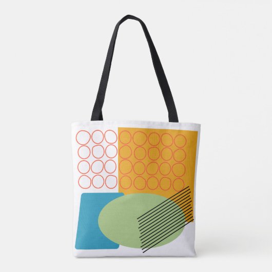 Abstracte vormen tote bag (Achterkant)
