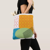 Abstracte vormen tote bag (Dichtbij)