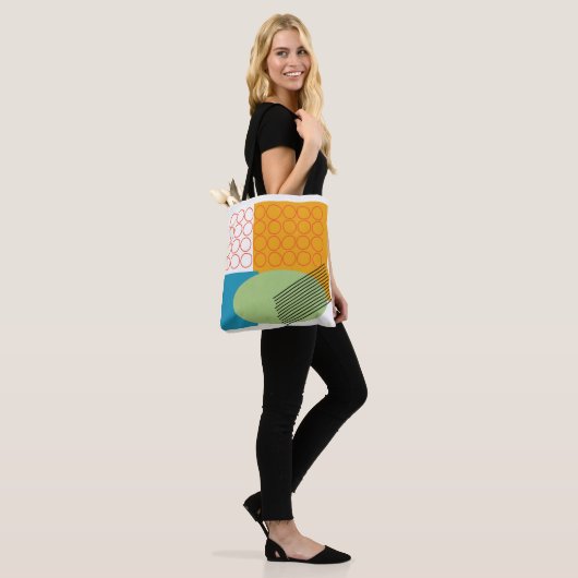 Abstracte vormen tote bag (Op model)