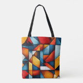 Abstracte vormen tote bag (Achterkant)