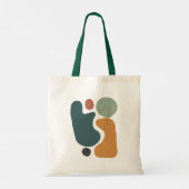 Abstracte vormen tote bag (Achterkant)