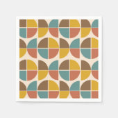 Abstracte vormen uit het midden van de eeuw in mos servet (Voorkant)