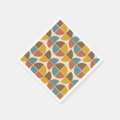 Abstracte vormen uit het midden van de eeuw in mos servet (Hoek)