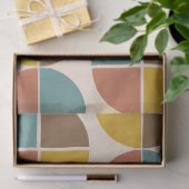 Abstracte vormen uit het midden van de eeuw in mos tissuepapier (Geschenk)