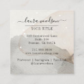 Abstracte vormen van aardeWaterverf Vierkante Visitekaartje (Achterkant)