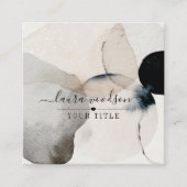 Abstracte vormen van aardeWaterverf Vierkante Visitekaartje (Voorkant)