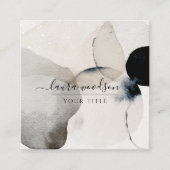 Abstracte vormen van aardeWaterverf Vierkante Visitekaartje (Voorkant)