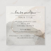 Abstracte vormen van aardeWaterverf Vierkante Visitekaartje (Achterkant)