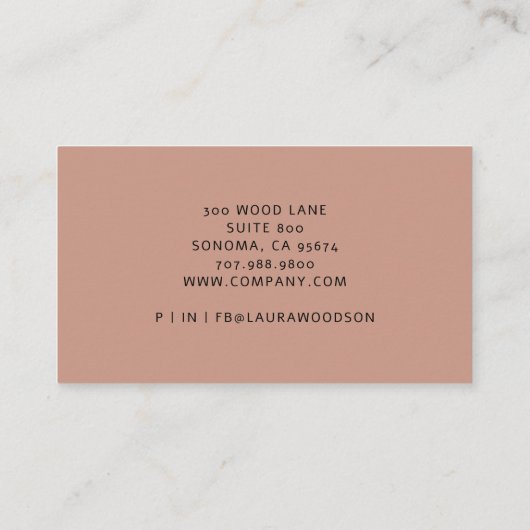 Abstracte vormen van aardeWaterverf Visitekaartje (Achterkant)