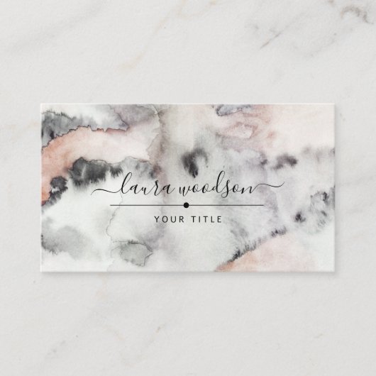 Abstracte vormen van aardeWaterverf Visitekaartje (Voorkant)