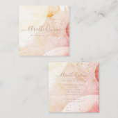 Abstracte vormen van artistieke Waterverf Vierkante Visitekaartje (Voorkant / Achterkant)