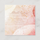 Abstracte vormen van artistieke Waterverf Vierkante Visitekaartje (Achterkant)