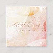 Abstracte vormen van artistieke Waterverf Vierkante Visitekaartje (Voorkant)