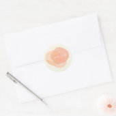 Abstracte vormen van de Waterverf in Peach Geperso Ronde Sticker (Envelop)