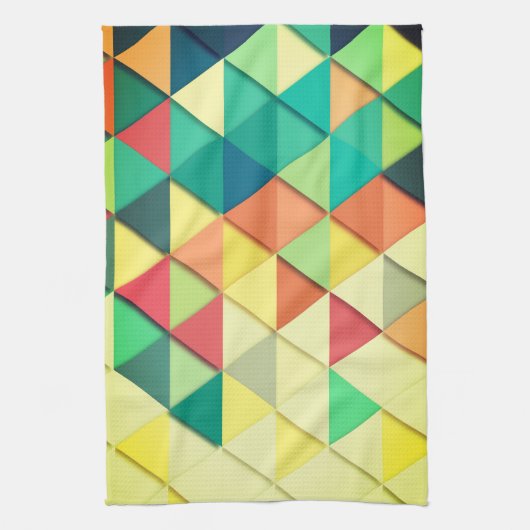 Abstracte vormen van regenboog kleuren keukendoek theedoek (Verticaal)