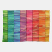 Abstracte vormen van regenboog kleuren keukendoek theedoek (Horizontaal)