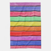 Abstracte vormen van regenboog kleuren keukendoek theedoek (Verticaal)