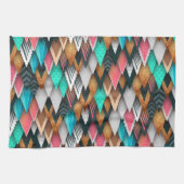 Abstracte vormen van regenboog kleuren keukendoek theedoek (Horizontaal)