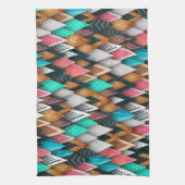 Abstracte vormen van regenboog kleuren keukendoek theedoek (Verticaal)